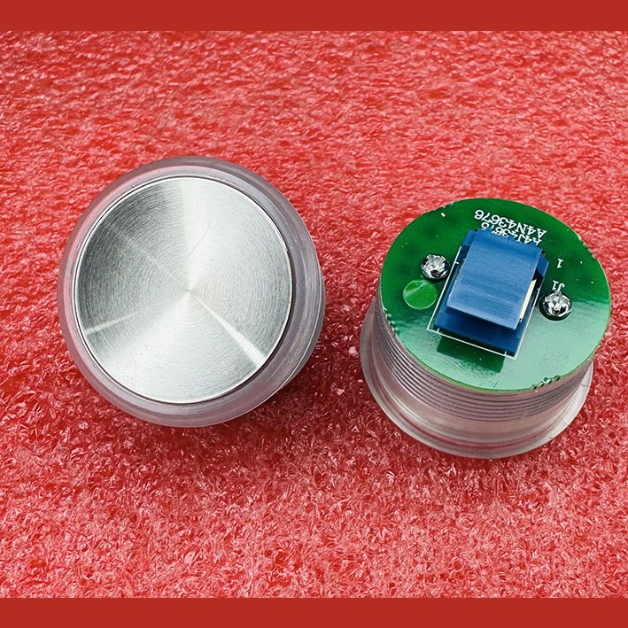 Кнопка (подсветка зеленый ореол, шлифованная, AMP разъем для MCS220, пр-во Китай) A4N43676 FAA25090A312 Otis